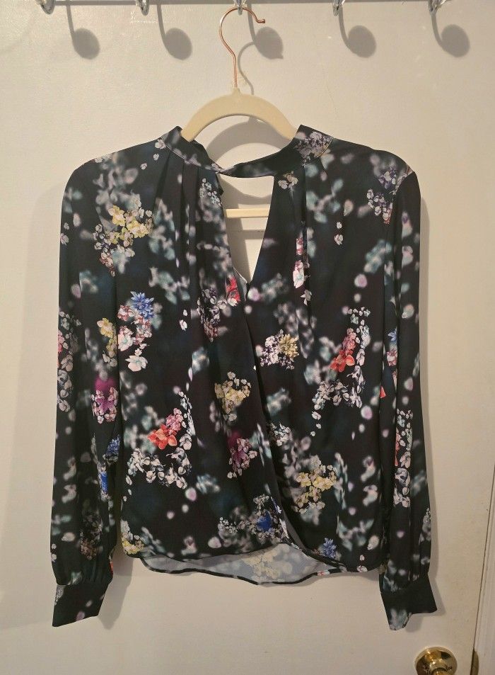 H&M Floral Long Sleeves Dress Shirt Blouse