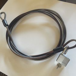 15’ Long Security Cable with Pad Lock