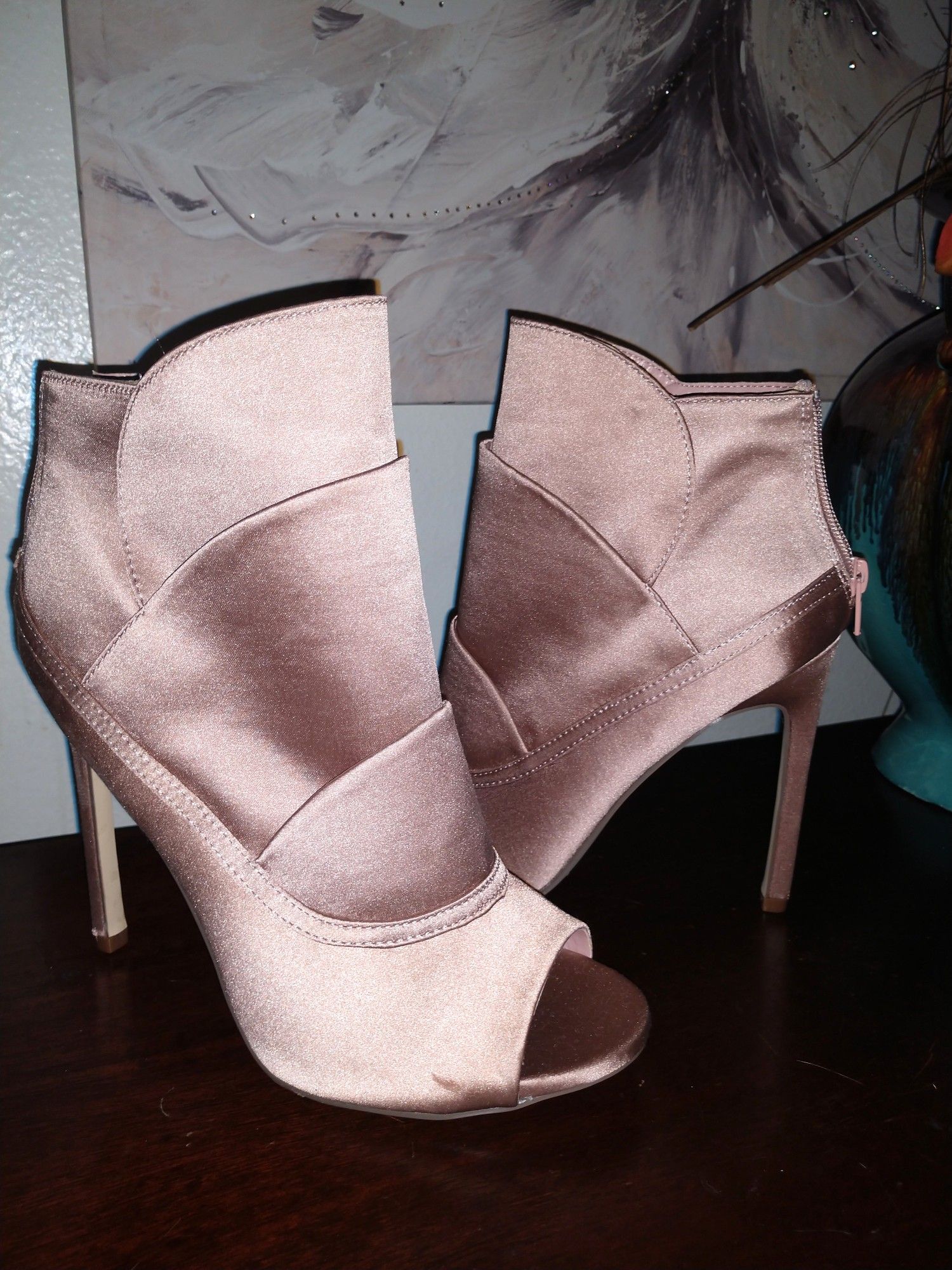 Woman's pink high heels