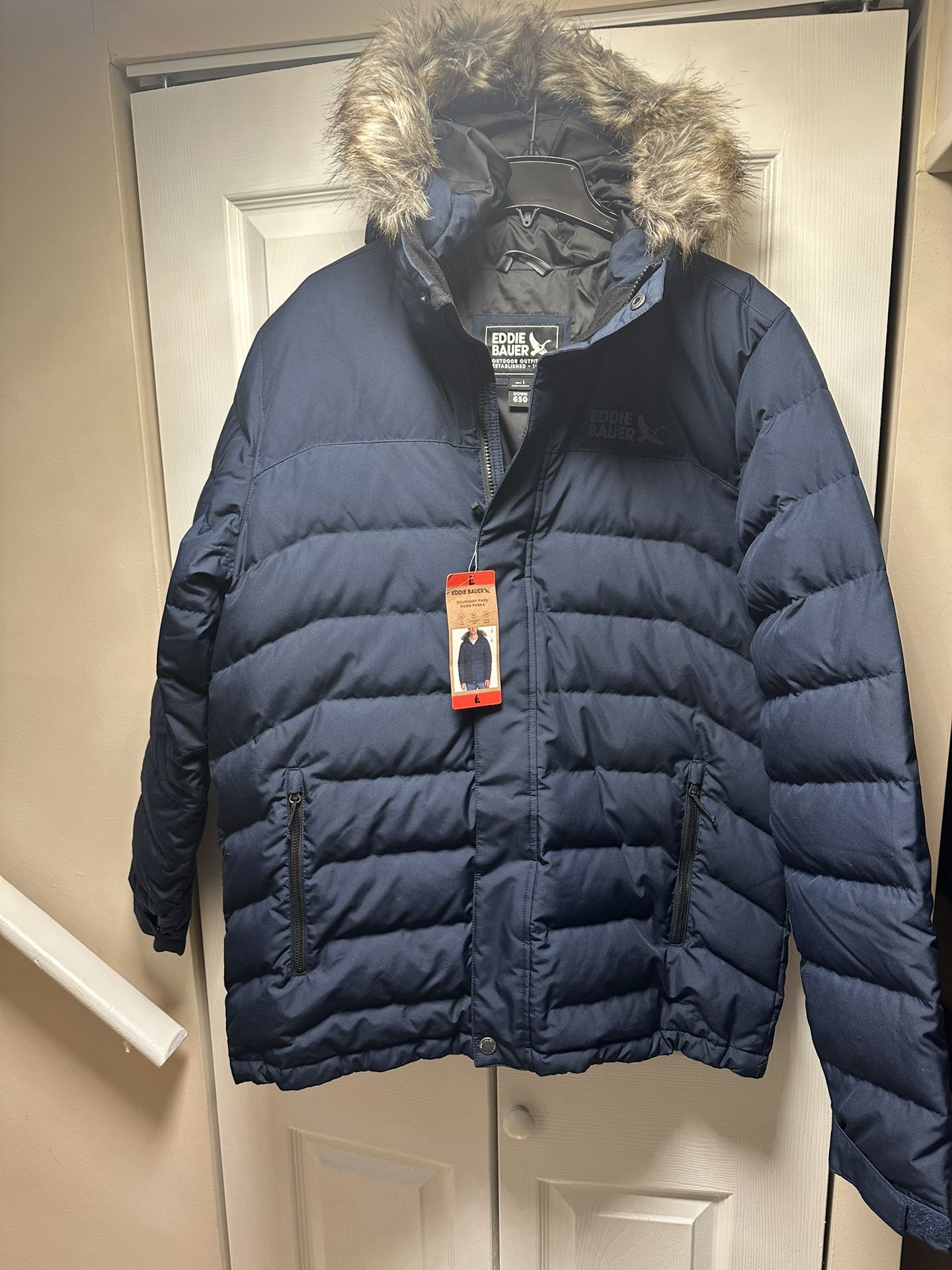 NWT Winter Jacket Down Parka In Blue Siz