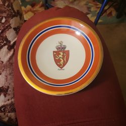Vintage Norwegian Portsgrund Porcelain Bowl Norge Norway Coat of Arms Lion PP 5.5”