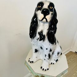 Gorgeous Life Size Italian Ceramic MCM English Spaniel Pup
