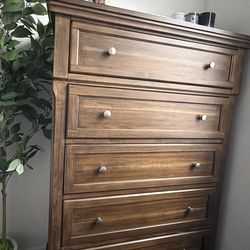 Ashley Furniture Flynnter Mid Tone Dresser and Queen Bed w/ Bunky Boards and Storage