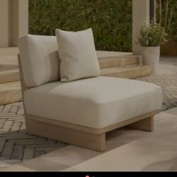 Daphne 34" Outdoor Lounge Chair/ Coffee Table