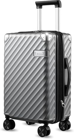 LUGGEX Luggage with Spinner Wheels Hard Shell Suitcase 20in