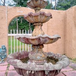 Stone Cast Calypso Water Fountain For Garden