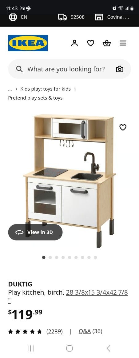 Ikea Kids Kitchen $60 Excellent Condition. 