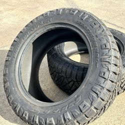 (2) ONLY TWO 33” Toyo RT tires 33x12.50R20LT 100% Tread  No damage . Date 2023 