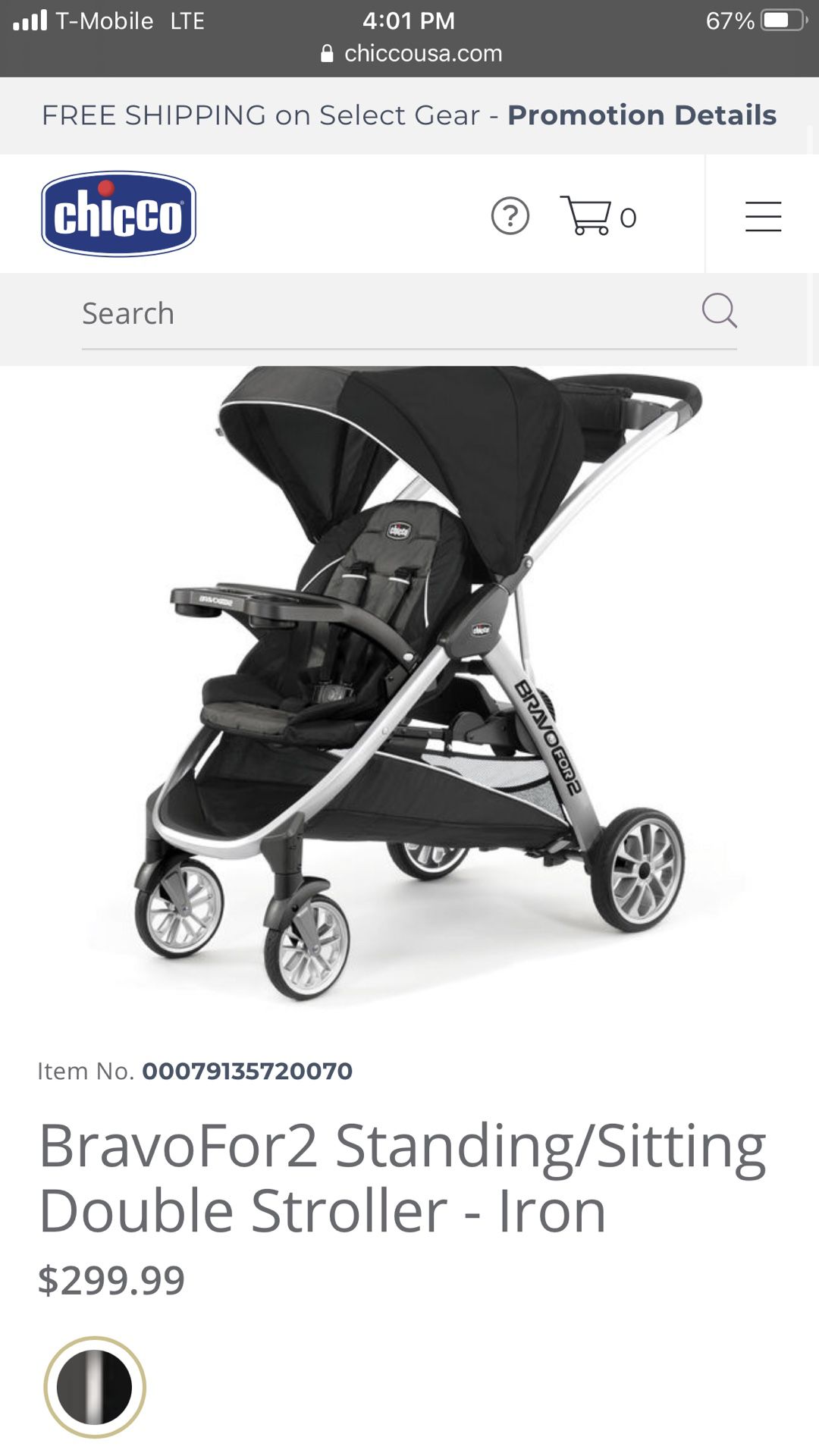 Chicco double stroller