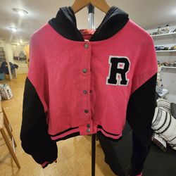 Roma Concept by Rosee Pink & Black Varsity Jacket