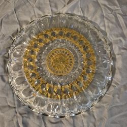 Vintage 22kt Gold Painted Plate