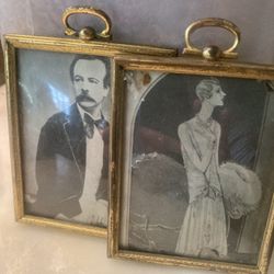 Pair Of Vintage Brass Frames 