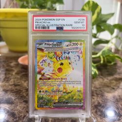POKEMON PIKACHU SURGING SPARKS SPECIAL ILLUSTRATION RARE PIKACHU EX PSA 10 GEM MINT