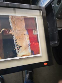 Abstract Art Print in Black Frame
