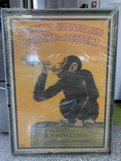 Anisetta Evangelisti Drinking Monkey Print