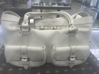 Leather Satchel White