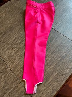 Hot Pink Satin Stirrup Ski Pants Size 6R