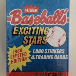1988 Fleer Baseballs Exciting Stars Limited Edition Complete Unopened Set