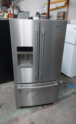 3-Door Maytag Fridge with LED & Ice Maker Stainless Steel