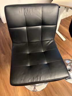 2 Black Adjustable Bar Stools – (with wear)