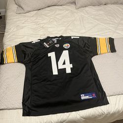 New Condition Reebok NFL Steelers American Football Game Jersey Limas Sweed #14