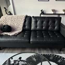 Black Leather Couch