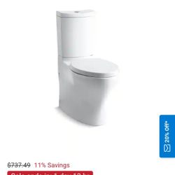 New Kohler Skirted Toilet 