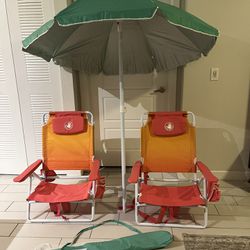 Beach Chair Backpacks  + Beach Umbrella 