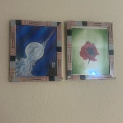 Move Out Sale - Wall Paintings Portrait - $3 For Each Of $5 For Both 