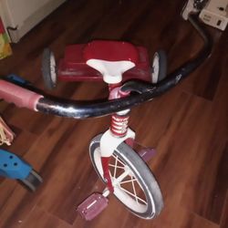 Vintage Retro Radio Flyer Retro Red Tricycle Spoke Wheels Steel Frame Model 33