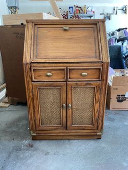 2 wood nightstands, storage cabinets