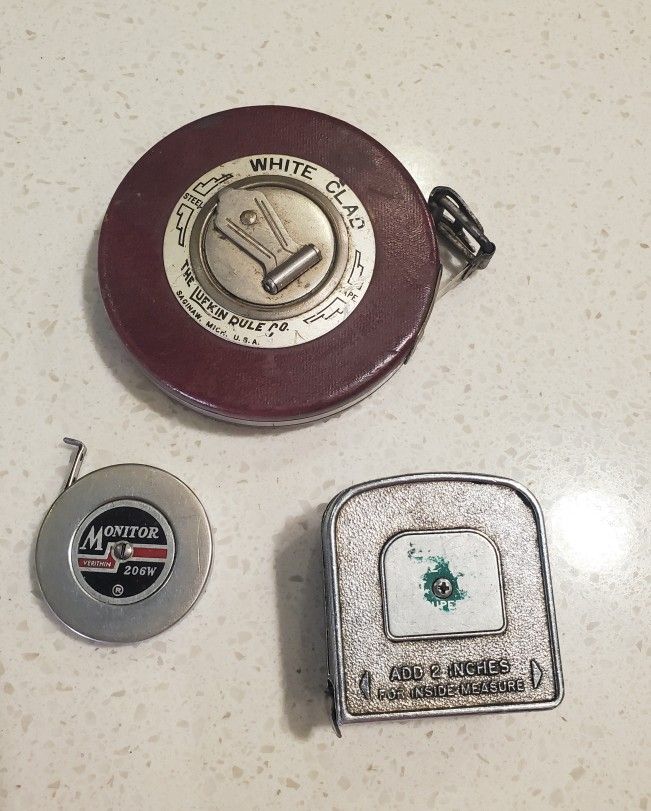 3 Vintage Tape Measures