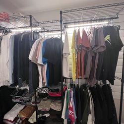 5-Tier Freestanding Closets with LED Display Lights