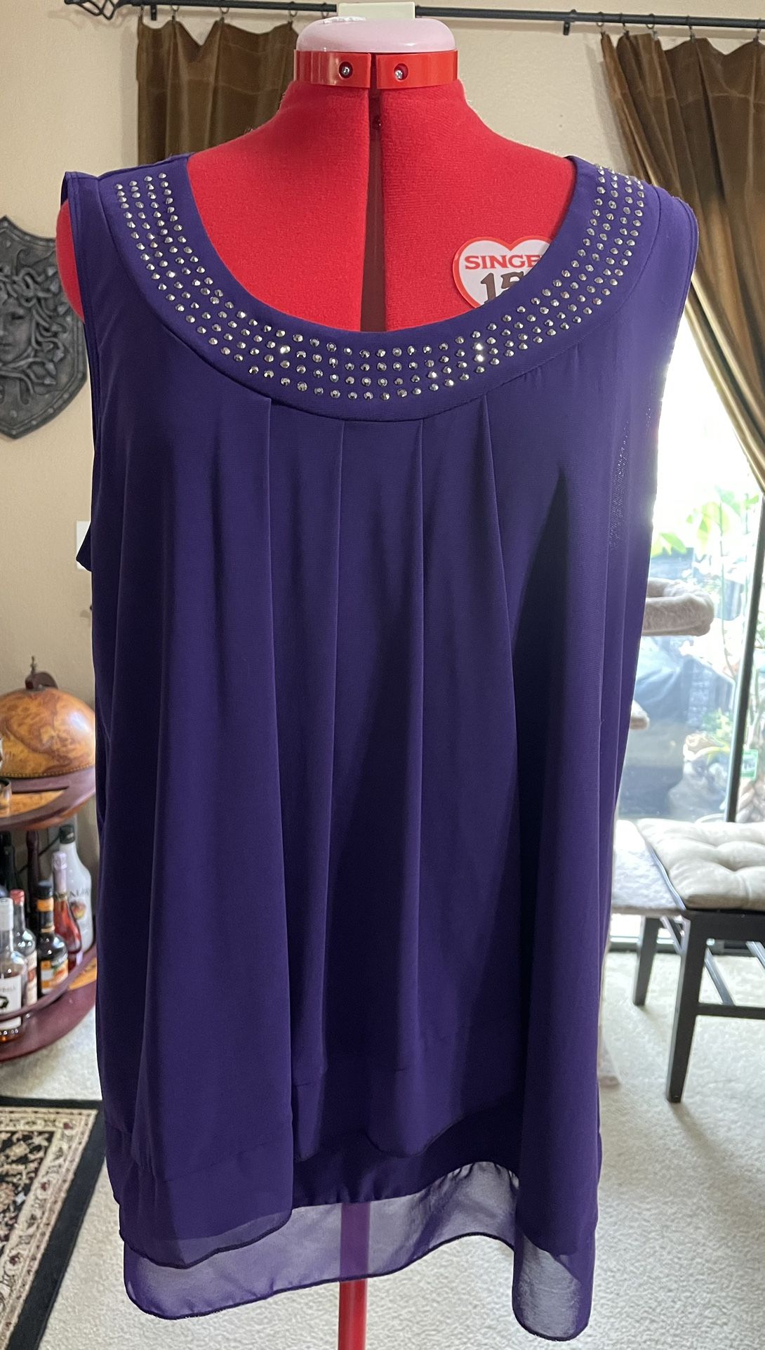 Deep Purple Dressy Blouse
