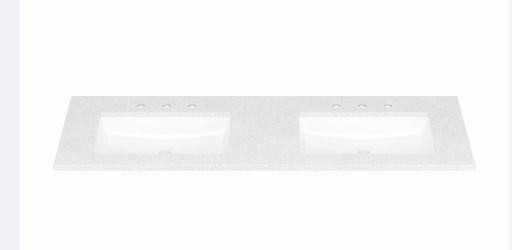 60 inch Double sink engineered stone top
