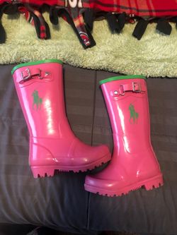 Polo Ralph Lauren Girls rain boots size 8