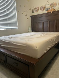 Brown Queen Bed Frame