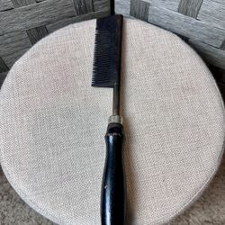 Antique Brass and Wood Hot Comb, Germany 