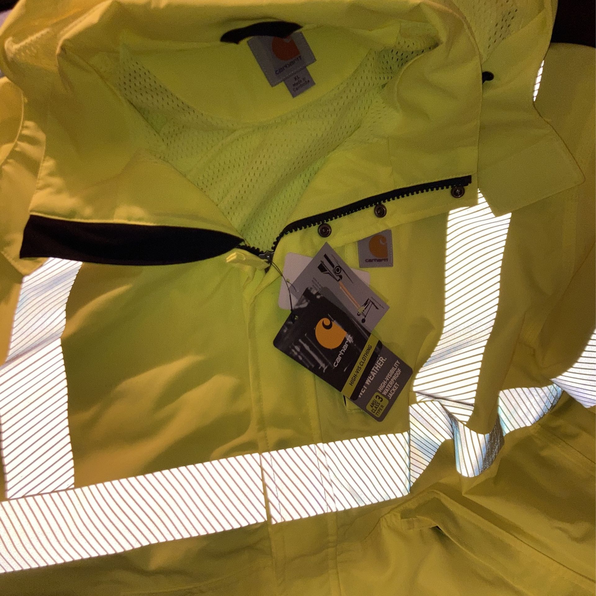 Caehartt Hi- Visibility Waterproof Jacket . Size - Xl