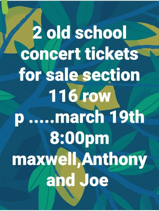 old school concert tickets