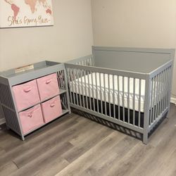 Crib and changing table