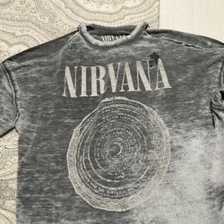 Nirvana Pull Over Burned Out Sweatshirt 
