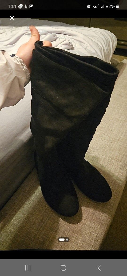 Black Suede Boots