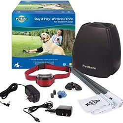 PetSafe Stay and Play Wireless Pet Fence for Stubborn Dogs from the Parent Company of Invisible Fence Brand - Above Ground Electric Pet Fence with Wat