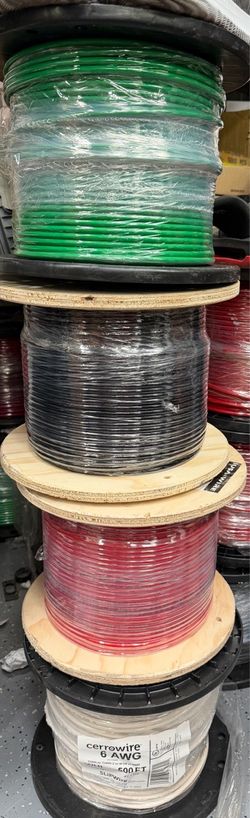 #3 THHN wire 500ft single stranded copper cable new spool $900