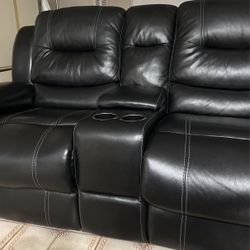  Sofa Negro Reclinable