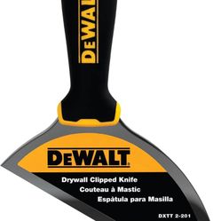 DeWalt Stainless Steel Drywall Clipped Knife   New