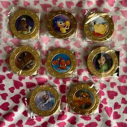 Disney 100 Coins Lot Of 8