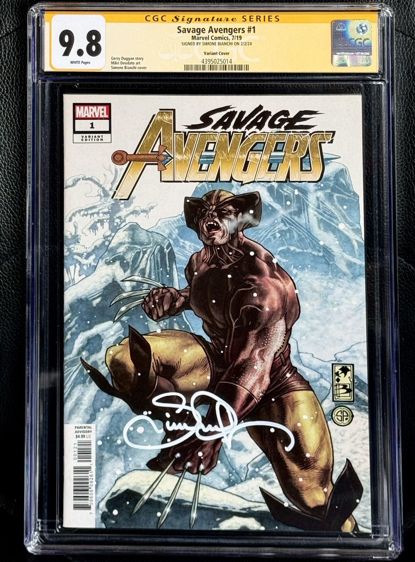 Savage Avengers #1 CGC SS 9.8 1:25 Wolverine Variant Signed Simone Bianchi