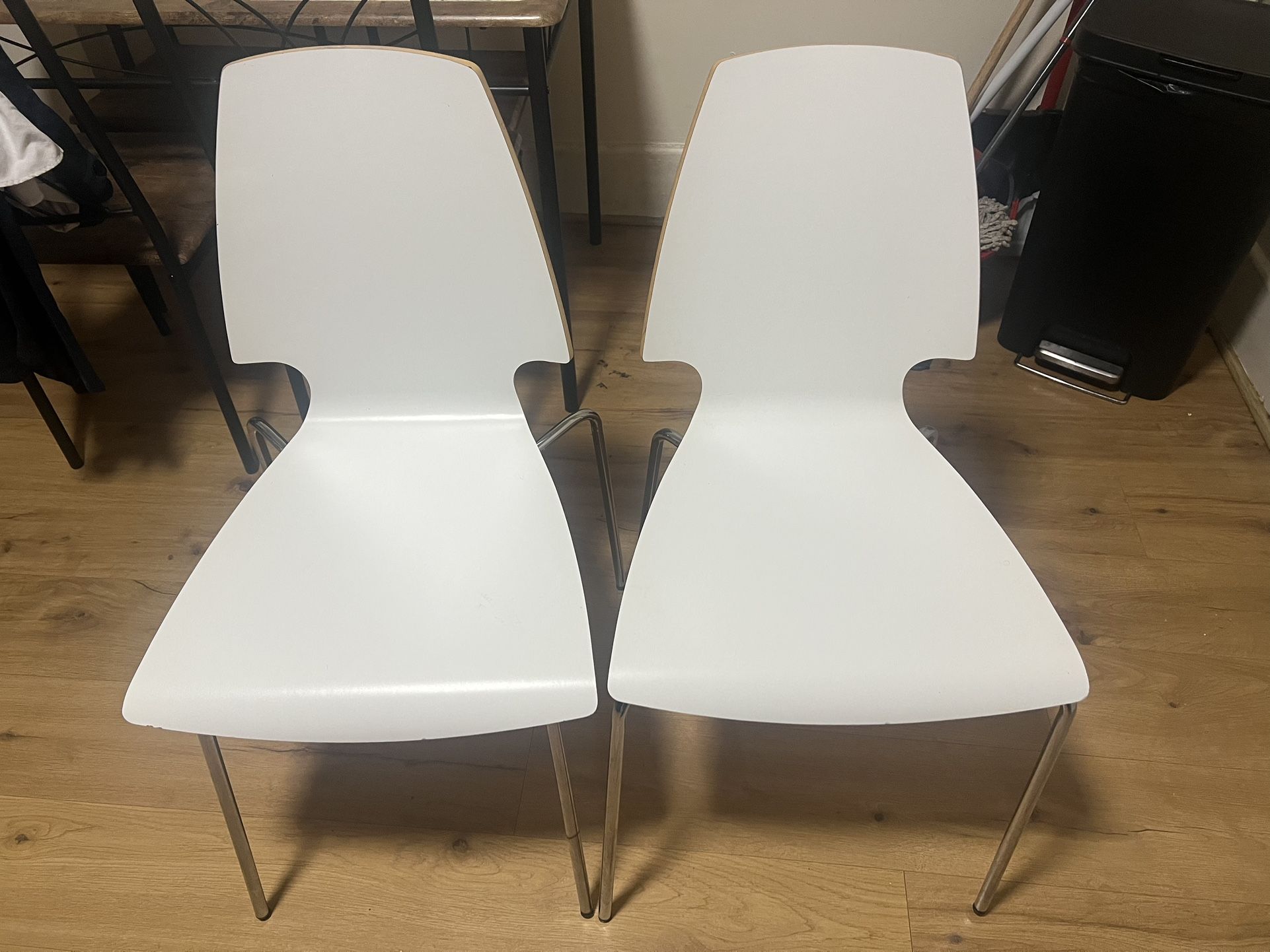 IKEA White Chairs Set Of Two